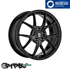 SPARCO PODIO 18インチ 5H110 8J +35 2本セット ホイール グロスブラック スパルコ ポディオ アルファロメオ ジュリエッタ レネゲード