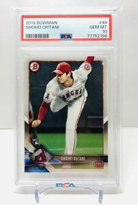 《PSA10》 2018 Bowman GEM MINT 大谷翔平 ピッチング ANGELS 入団会見 #49 RC Rookie