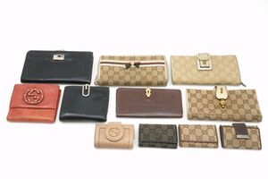 1円〜 グッチ 二つ折り 長財布 キーケース 11点セット まとめ売り GGキャンバス ジャッキー サイフ GUCCI 0557k