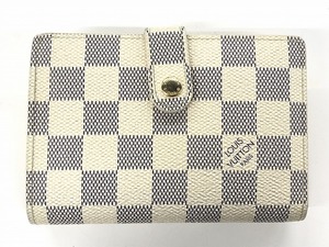 ルイヴィトン LOUIS VUITTON ダミエアズール ポルトフォイユ ヴィエノワ 二つ折り財布 ショートウォレット ホワイト N61676