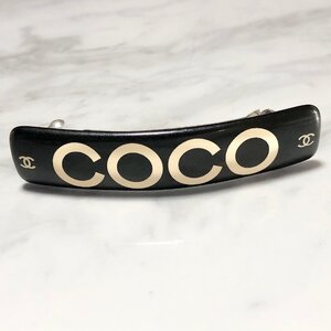 シャネル　バレッタ　ココマーク COCO ブラック　銀　ベージュ　黒　ロゴ　髪留め　☆