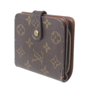 【中古】 LOUIS VUITTON ルイヴィトン コンパクトジップ 2つ折り財布 モノグラム ブラウン M61667 MI0072 NT BCランク