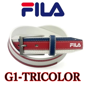 G1 FILA ゴルフ ベルト ロング トリコロール カラー032 フィラ