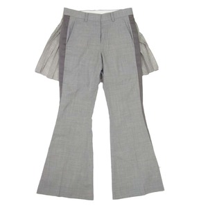 Sacai サカイ 21-05533 プリーツ スカート ドッキング パンツ グレー系 1【中古】