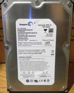 【送料無料】【ジャンク品】 ST3500630AS【3.5インチHDD】 【500GB】 【Seagate】 【SATA】