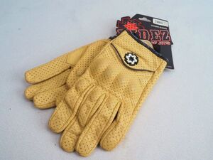 n2T241122 タグ付/未使用/保管品 RIDEZ ライズ SCANDIC GLOVES パンチングレザー ライディング グローブ Mサイズ