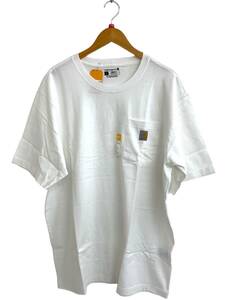 Carhartt (カーハート) Loose Fit S/S POCKET ルーズ フィット ヘビーウェイト ポケットTシャツ K87-M 半袖 L ホワイト メンズ/004