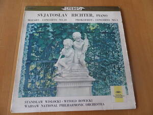 日G初版チューリップフラット重量盤鉄のカーテン内の巨匠リヒテル45歳での1960年西側初録音モーツアルトピアノ協奏曲20番プロコフイエフ5番