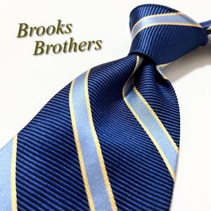 【美品】Brooks Brothers ブルックスブラザーズ ネクタイ リバースストライプ柄 アメリカ製 メンズ スーツ レジメンタル ブランド 米国製