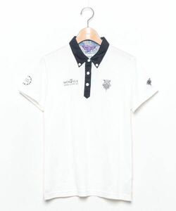 「BEAMS GOLF」 半袖ポロシャツ MEDIUM ホワイト レディース