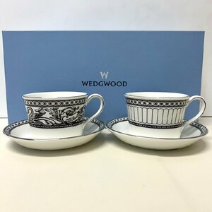 【86】【併売】 WEDGWOOD ウェッジウッド CONTRASTS コントラスト カップ＆ソーサー 2客 ブランド 人気 箱付き 保管品