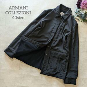 ARMANI COLLEZIONI　アルマーニコレツォーニ 　40サイズ　黒　ブラック　ブルゾン　ジャケット　