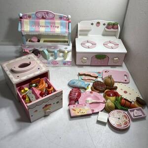 ★ 知育玩具 木製おままごと Mother garden マザーガーデン まとめ商品 ケーキセット、アイスクリームショップ、キッチン など 廃盤