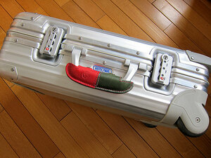 【至高の】革ハンドルカバー Green ＆ Red for RIMOWA！