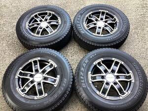 M6903 HI-BLOCK 15インチ 6J +33 139.7/6H＆195/80R15 107/105L LT スタッドレス4本 ハイエース 200系に！