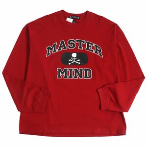 未使用品□マスターマインドジャパン MJ21E07-TS088-014 アーチロゴ スカル オーバーサイズ ロングスリーブTシャツ レッド S 日本製 正規品