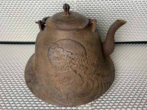 brw★時代もの 鉄瓶 鉄器 鉄壺 急須 湯沸かし 金属工芸 時代物 古美術 茶道具 鉄器 茶注 茶器 煎茶道具 現状品★