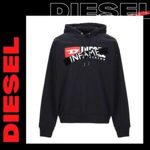 DIESEL パーカー M HC-S-DIVISION-FEDEZ ブラック　ディーゼル