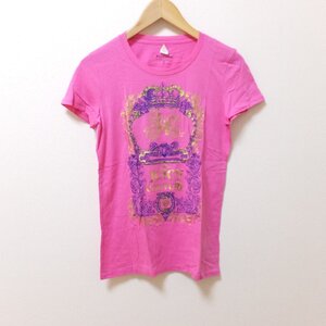 P538　JUICY COUTURE　ジューシークチュール　ピンク　半袖　Tシャツ　S　【メ便】