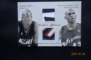 Dwyane Wade/Jerry Stackhouse 2003-04 Skybox Autographs Rookies Affirmed Game-Used Patch #28/50