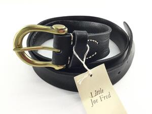 訳あり レザーベルト 牛革 Little Joe Fred 対応サイズ85～95cm ブラック