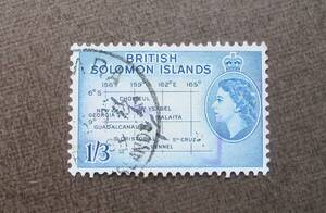 SOLOMON ISLANDS　　SCカタログ＃123　　1sh3p　　使用済　　中古品