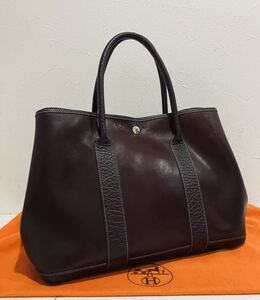 HERMES 超美品 ガーデンパーティ アマゾニア バッグ T刻印 エルメス トート バック