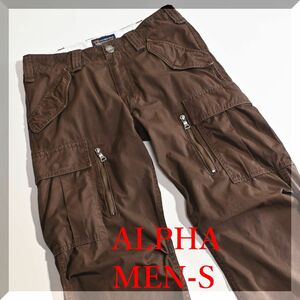 MEN S W71 アルファ ALPHA 茶 カーゴパンツ