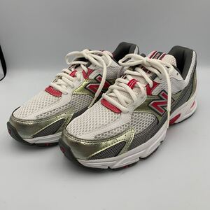 L296 未使用 New Balance ニューバランス WR350 レディース スニーカー US7.5 4E 24.5cm ホワイト ゴールド グレー