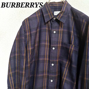 【極美品】BURBERRYS チェック ヴィンテージ 長袖シャツ オーバーサイズ 90s バーバリーズ