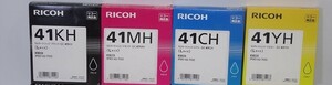 送料無料 4色セット×2 ジェルジェットインク リコー RICOH GC41KH ブラック/GC41CH シアン/GC41MH マゼンタ/GC41YH イエロー 21-3