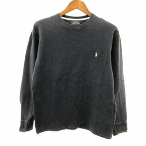 SALE/// Polo by Ralph Lauren ポロ ラルフローレン ワンポイントロゴ サーマル 長袖Ｔシャツ カジュアル ネイビー (メンズ XL) P1466