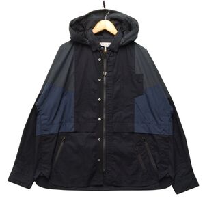 SACAI サカイ 21-02582M Cotton Poplin Shirt ドッキング ジャケット パーカー ブラック サイズ2 正規品 / 35304