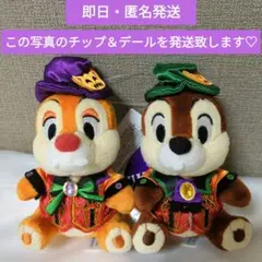 新品タグ　ディズニーハロウィーン2024　チップデール ぬいぐるみバッチ　ぬいば