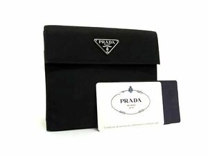 1円 PRADA プラダ テスートナイロン 二つ折り 財布 ウォレット 小銭入れ 札入れ レディース ブラック系 FB9136