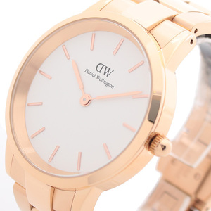 ダニエルウェリントン DANIEL WELLINGTON 腕時計 ICONIC LINK 40 ローズゴールド DW00100343 ホワイト