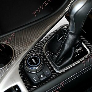 送料無料インフィニティ　Q50　スカイライン V37　 2014~2020年式　リアルカーボン製 　シフトハンドルパネル　1枚