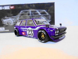 ■未開封品発送■ MINI GT 街道ハウス ダットサン 510 ワゴン ミニカー 日産 ブルーバード 1/64 ジュン イマイ 62 紫