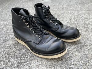 ★ レッドウイング　REDWING　アイリッシュセッター　ブラック　プレーントゥ　８１６５　刺繍羽タグ　サイズ　ＵＳ８Ｄ　USED