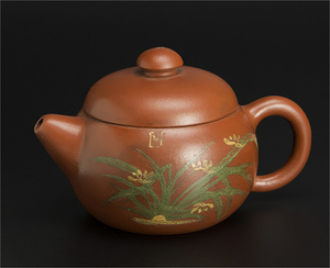 紫泥茶壺 山中一古人 孟臣款 中国 古美術