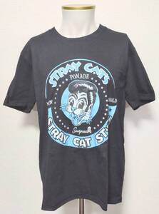 送料無料　【Lサイズ】ストレイ・キャッツ　Stray Cats　Tシャツ　半袖　ブルー　ロカビリー　ブライアン・S　ファンスマ