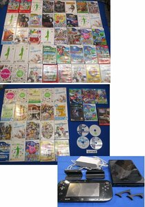 y7952 任天堂 WII U本体+WII/WIIUソフトまとめて75点セット　マリオ/スプラトゥーン/WII FITなど　ジャンク　現状品