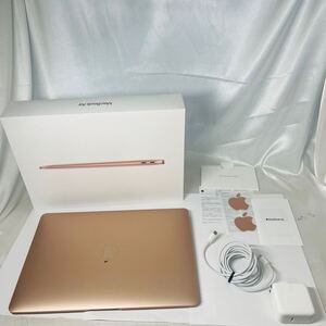 ★1円～ 美品 MacBook Air Retina (Late2020)13インチ M1 8GB SSD 512GB ゴールド Apple 動作確認済 充電44回