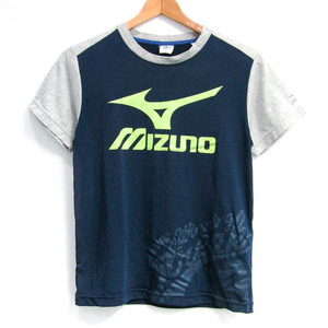 ミズノ 半袖Ｔシャツ トップス ロゴT スポーツウエア キッズ 男の子用 160サイズ ネイビー Mizuno