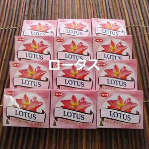 〓　新品　〓　お香　〓　HEM ロータス コーンタイプ 12箱セット 〓 Lotus Cone