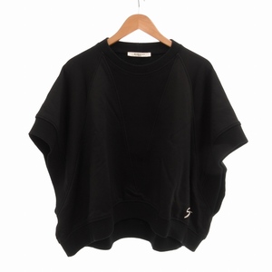 ジバンシィ GIVENCHY 20SS SHORT SLEEVE BOX FIT SWEATSHIRT スウェットシャツ トレーナー ドルマン ワイド S 黒 ブラック