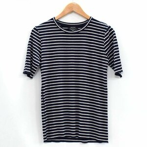 A.P.C アーペーセー Tシャツ カットソー SIZE:M ネイビー ボーダー [S105274]