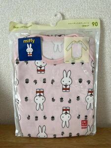 ミッフィー ユニクロ クルーネックボディスーツ　90㎝　1P カバーオール ピンク 肌着 UNIQLO BABY miffy ミッフィーちゃん