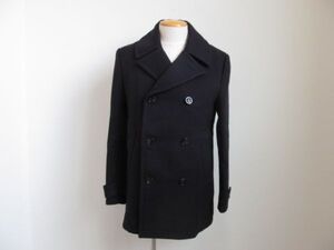 (59958)H＆M　エイチアンドエム ピーコート ネイビー EUR/46　US/36R　USED