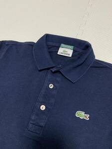 ★LACOSTE ラコステ EXCLUSIVE EDITION 鹿の子 ポロシャツ ネイビー